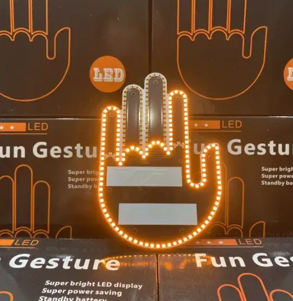 Led долоня з жестами для авто Hand Light з пультом керування 237756 фото