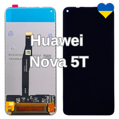 Дисплей для Huawei Nova 5T з чорним тачскріном (TFT) 26204/1 фото