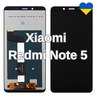 Дисплей для Xiaomi Redmi Note 5 з чорним тачскріном (TFT) 15236 фото