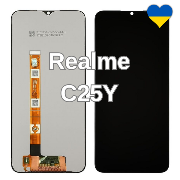 Дисплей для Realme C25Y з чорним тачскріном (TFT) 38434/1 фото