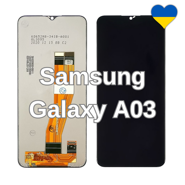 Дисплей для Samsung Galaxy A03 (SM-A035) з чорним тачскріном (TFT) 34846/1 фото