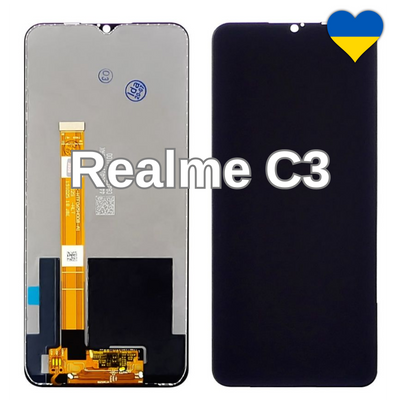 Дисплей для Realme C3 з чорним тачскріном (TFT) 26632/3 фото