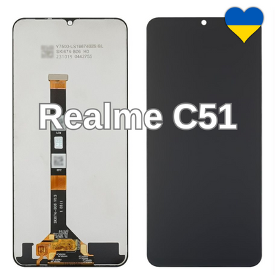 Дисплей для Realme C51 з чорним тачскріном (TFT) 44131 фото