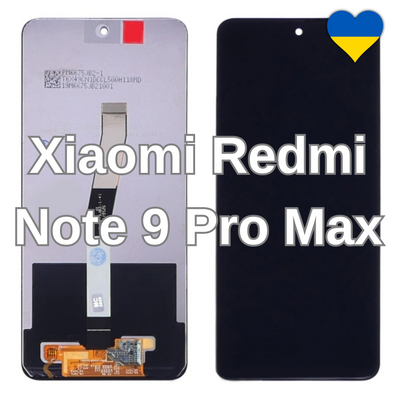 Дисплей для Xiaomi Redmi Note 9 Pro Max з чорним тачскріном (TFT) 26249/2 фото