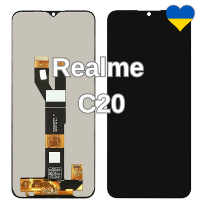 Дисплей для Realme C20 з чорним тачскріном (TFT) 40031 фото