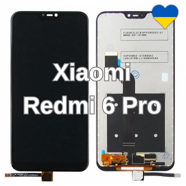 Дисплей для Xiaomi Redmi 6 Pro з чорним тачскріном (TFT) 16538 фото