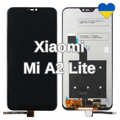 Дисплей для Xiaomi Mi A2 Lite з чорним тачскріном (TFT) 16538/1 фото