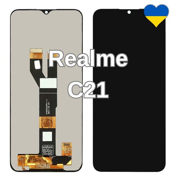 Дисплей для Realme C21 з чорним тачскріном (TFT) 40031/1 фото