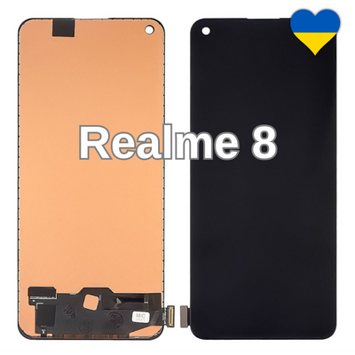 Дисплей для Realme 8 з чорним тачскріном (IPS) 36748/1 фото