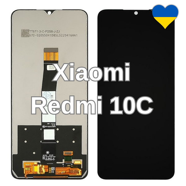 Дисплей для Xiaomi Redmi 10C з чорним тачскріном (TFT) 39543 фото