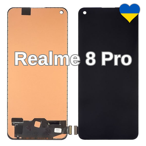 Дисплей для Realme 8 Pro з чорним тачскріном (IPS) 36748/2 фото