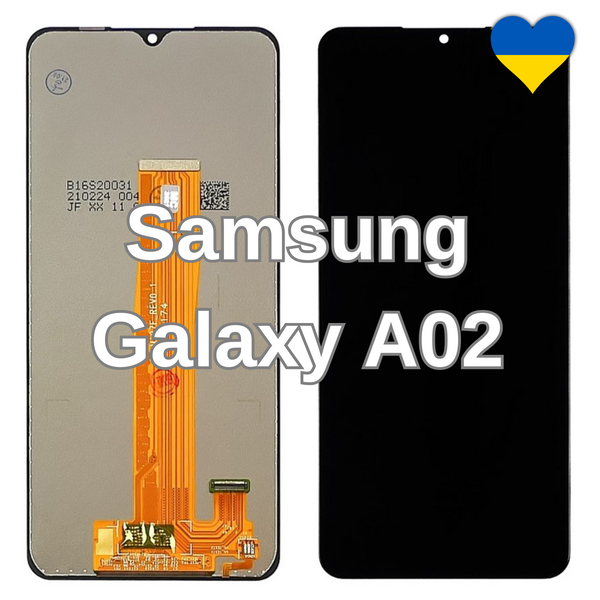 Дисплей для Samsung Galaxy A02 (A022F) з чорним тачскріном (TFT) 34029 фото