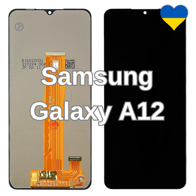 Дисплей для Samsung Galaxy A12 (A125F) з чорним тачскріном (TFT) 34029/1 фото