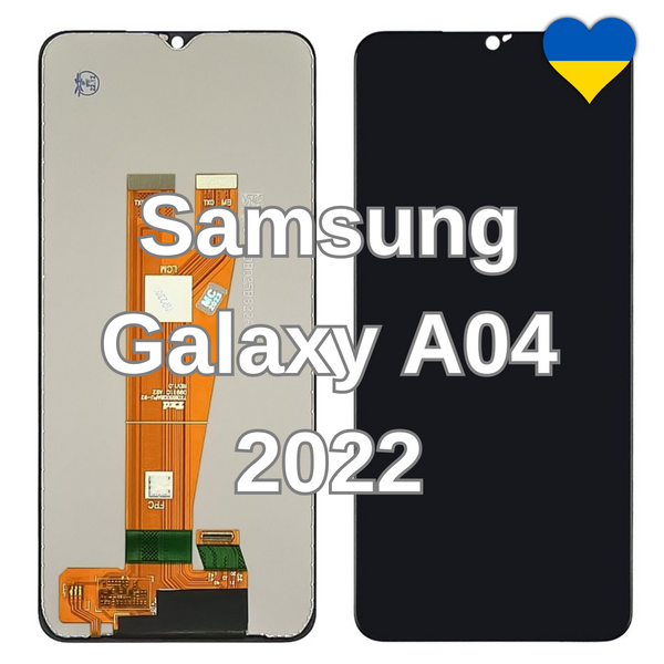 Дисплей для Samsung Galaxy A04 2022 (A045F) з чорним тачскріном (TFT) 40709 фото