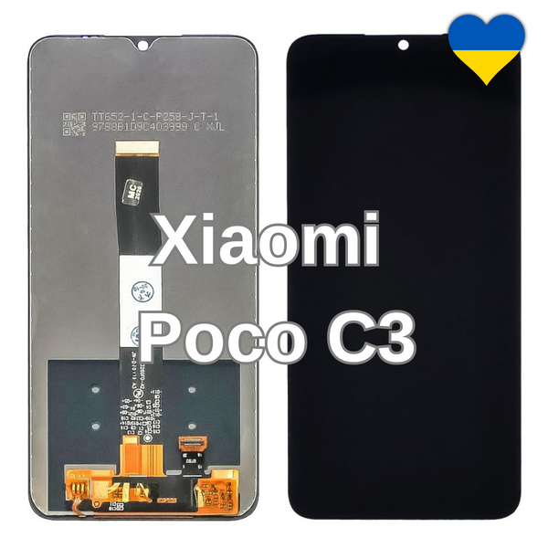 Дисплей для Xiaomi Poco C3 з чорним тачскріном (TFT) 30811/4 фото