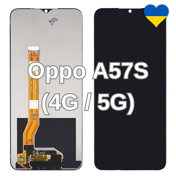 Дисплей для Oppo A57S (4G/ 5G) з чорним тачскріном (TFT) 40732 фото