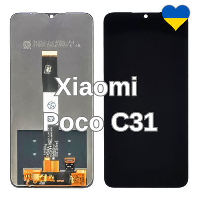 Дисплей для Xiaomi Poco C31 з чорним тачскріном (TFT) 30811/5 фото