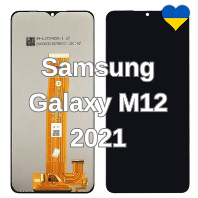 Дисплей для Samsung Galaxy M12 2021 (M127F) з чорним тачскріном (TFT) 41524 фото