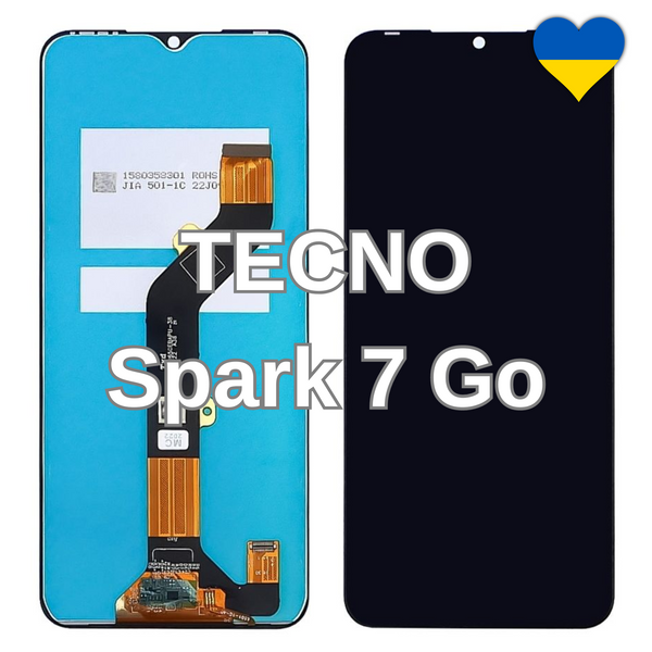 Дисплей для TECNO Spark 7 Go (KF6M) з чорним тачскріном (TFT) 39530/1 фото