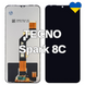 Дисплей для TECNO Spark 8C (KG5K) з чорним тачскріном (TFT) 40039 фото 1