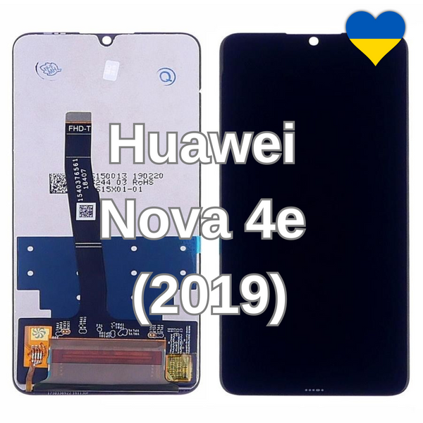 Дисплей для Huawei Nova 4e (2019) з чорним тачскріном (TFT) 20704/1 фото